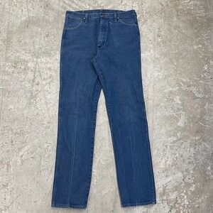 Vintage Wrangler Jeans 35x35 USA Pants Cowboy Western 13MWZ Denim Tag 37x36 B969